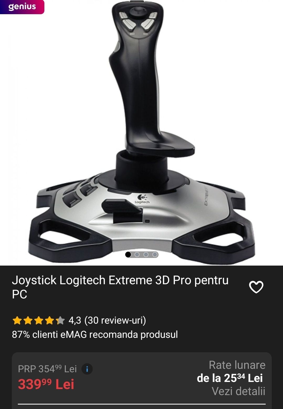 Joystick Logitech Extreme 3D Pro