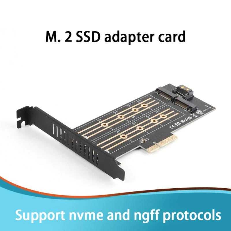 ДВОЕН преходник M.2 (M2) SSD NVME към PCI-E 3.0 x4 + Гаранция