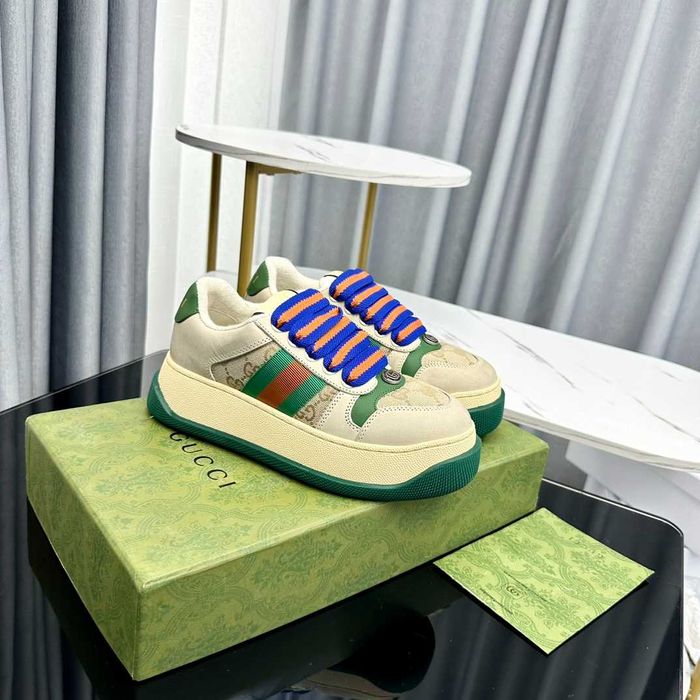 Tenisi Gucci Screener platform crem, marimi 35-40, adidasi Premium