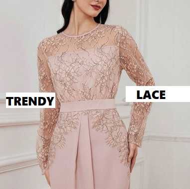 Официална рокля, Рокля дантела, Бяла дантелена рокля, Рокля по тялото