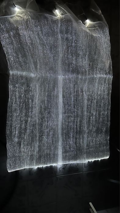 Vand material/tesatura alba rochie mireasa cu fibra optica LumiGram