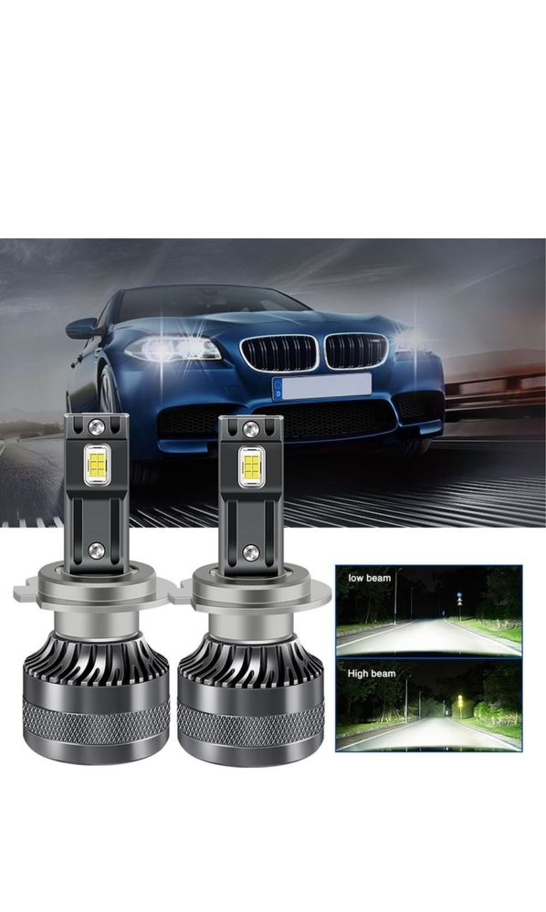 LED крушки H7 6500K 8000Lm – Premium комплект, IP68, Canbus