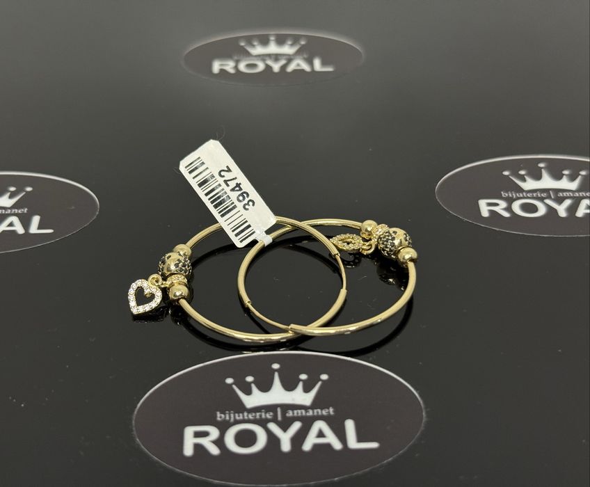 Bijuteria ROYAL : Cercei AUR 14K NOU / 5.83 GR