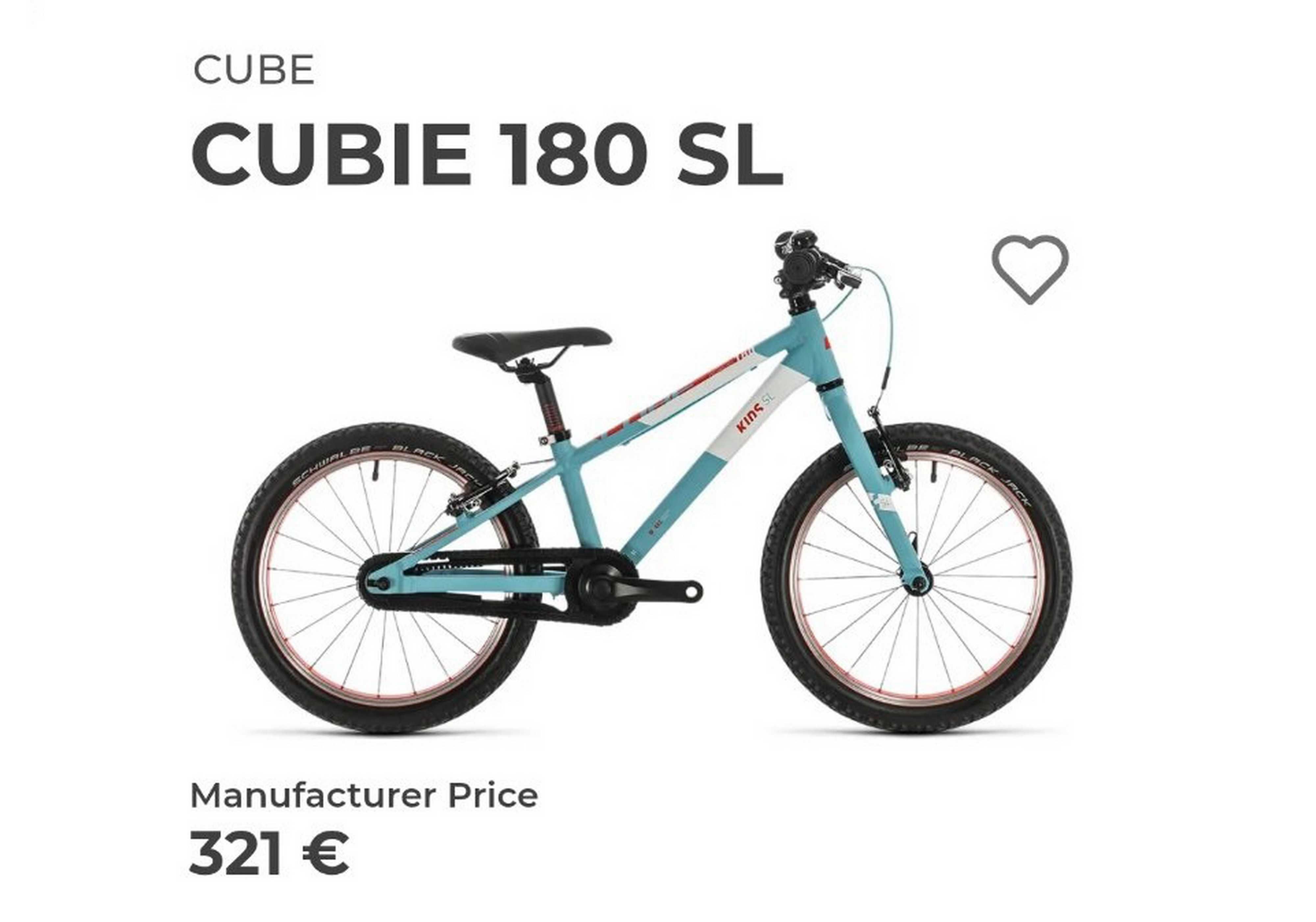 Bicicletă pentru copii 18’ Cube Cubie 180 SL MTB, ALUMINIU – albastru