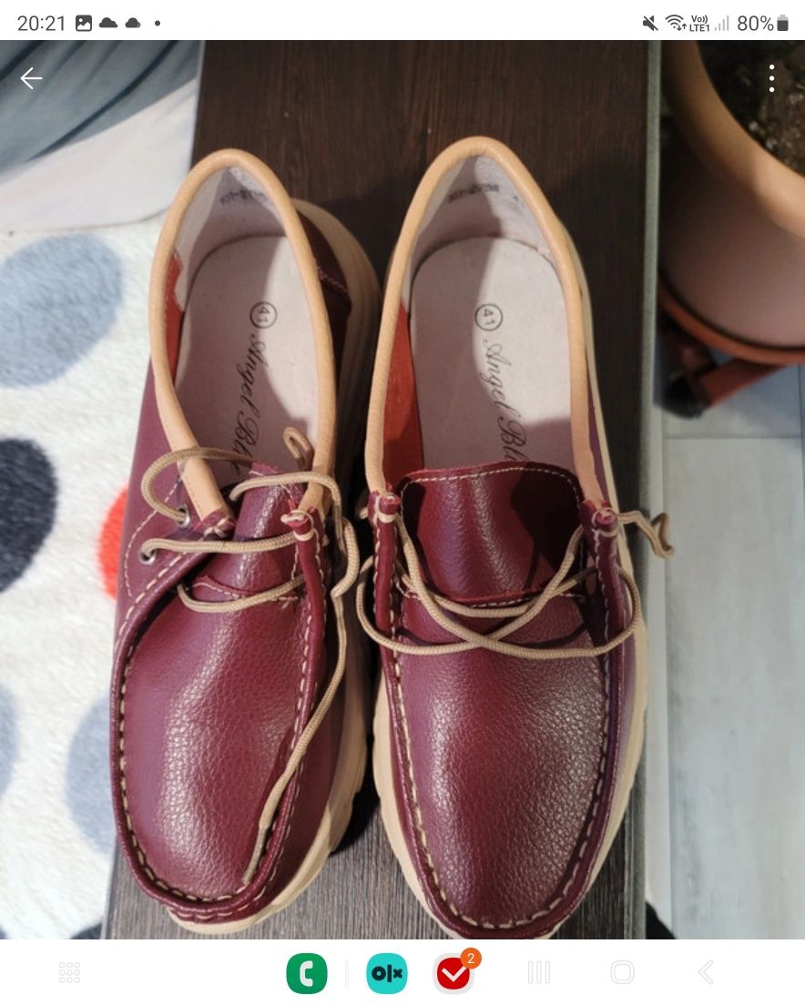 Pantofi piele noi  cu eticheta