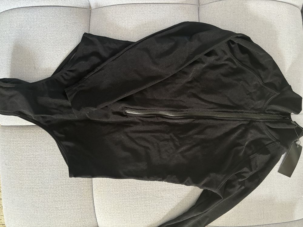 Costum de baie bluza body scuba tip Infsd SKIMS negru party