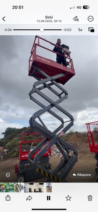 Nacela electrica hidraulica tip foarfeca 7,8 m sky jack sji3219