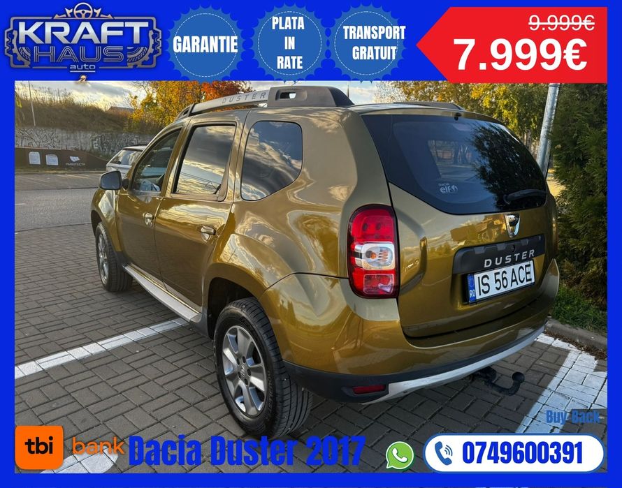 Dacia Duster 2017 1.5dci rate fixe fără avans