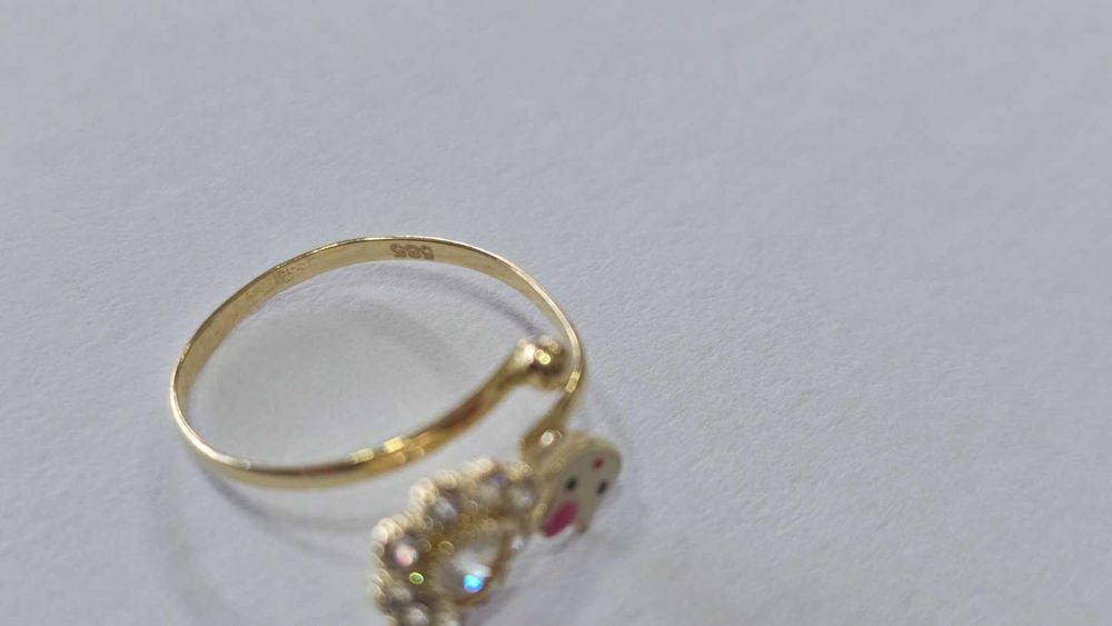 Златен детски пръстен 14к проба 585