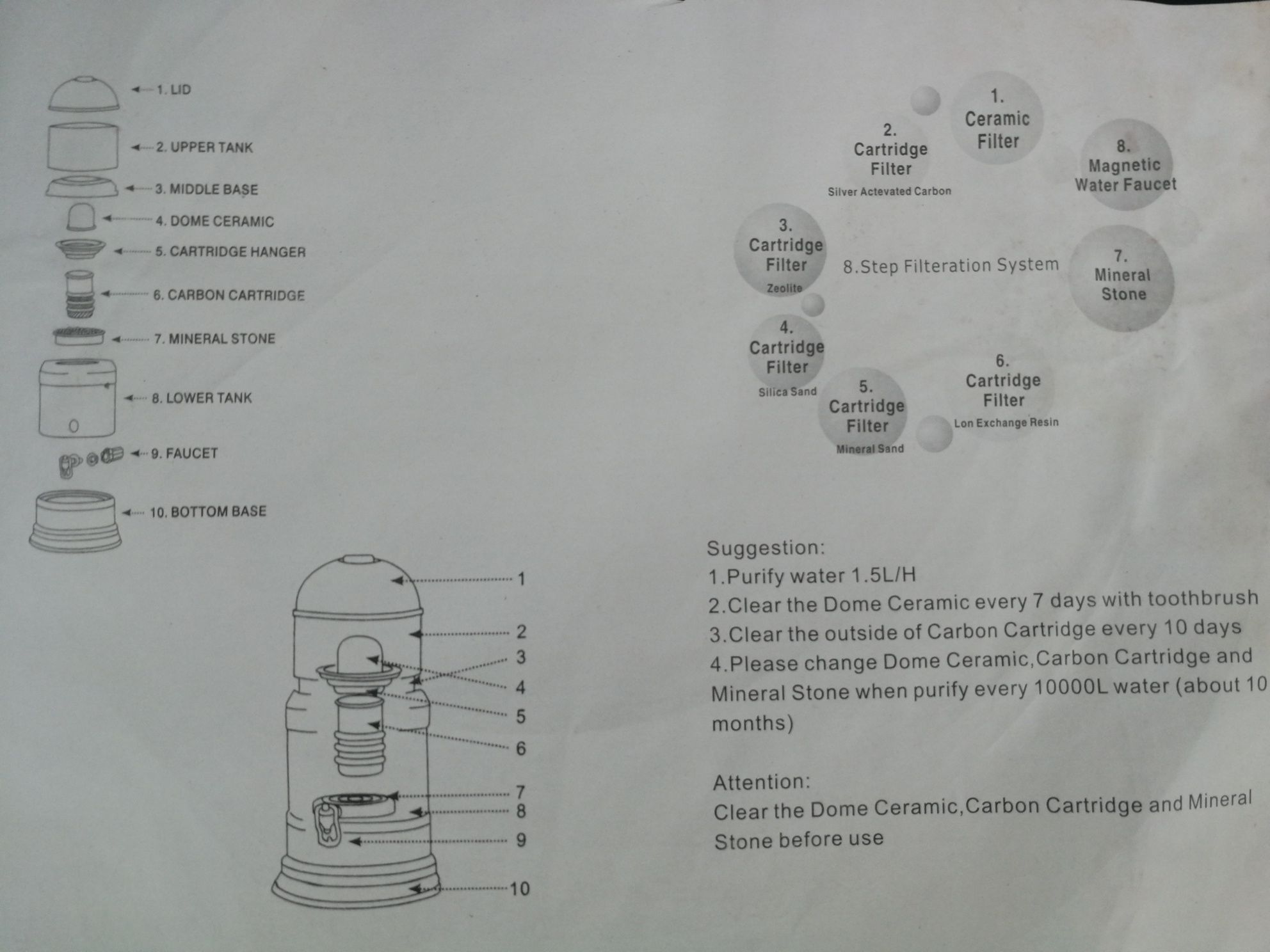 Filtru de apă 8 trepte de filtrare