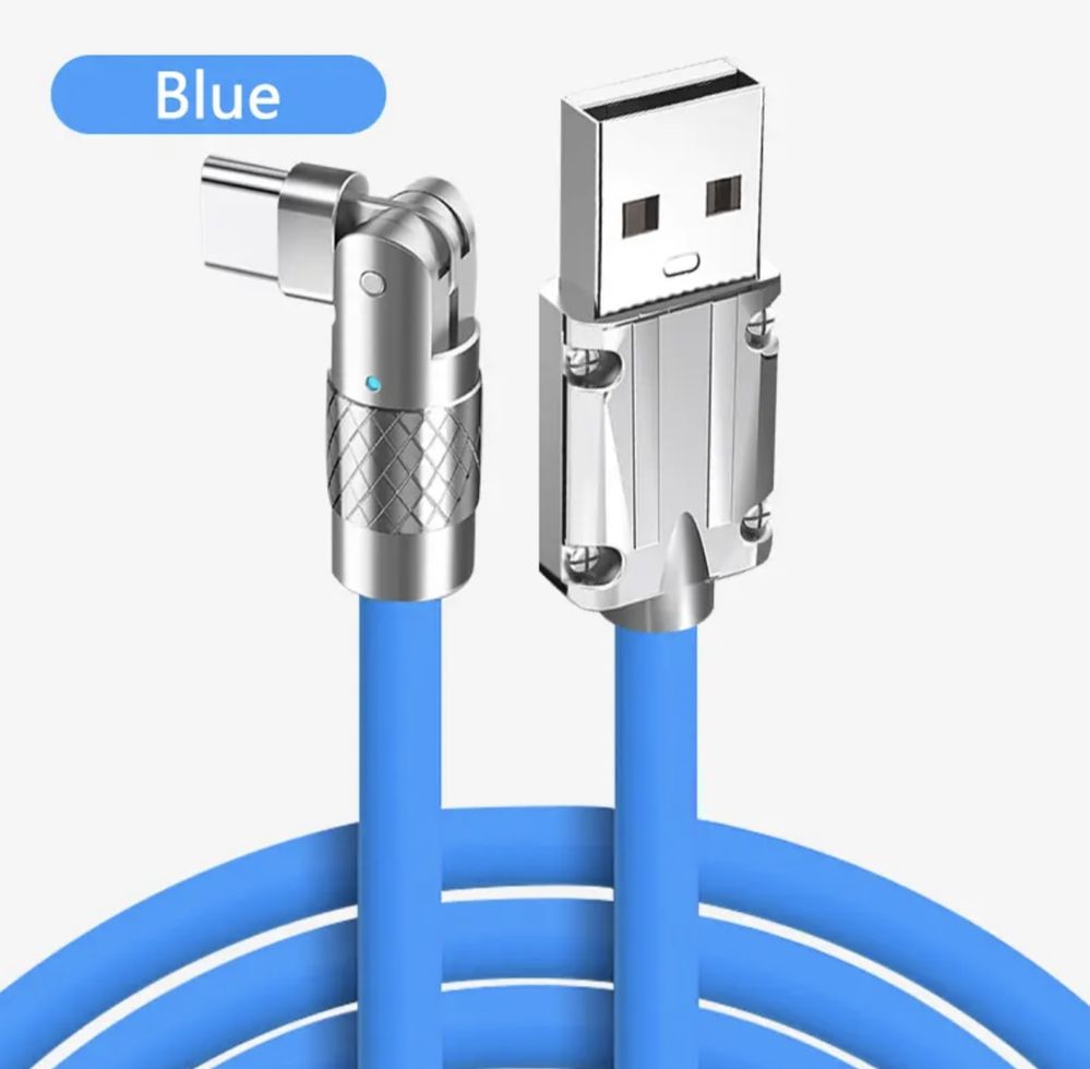 Cablu cap rotativ USB C (android) și IOS (iPhone) lightning