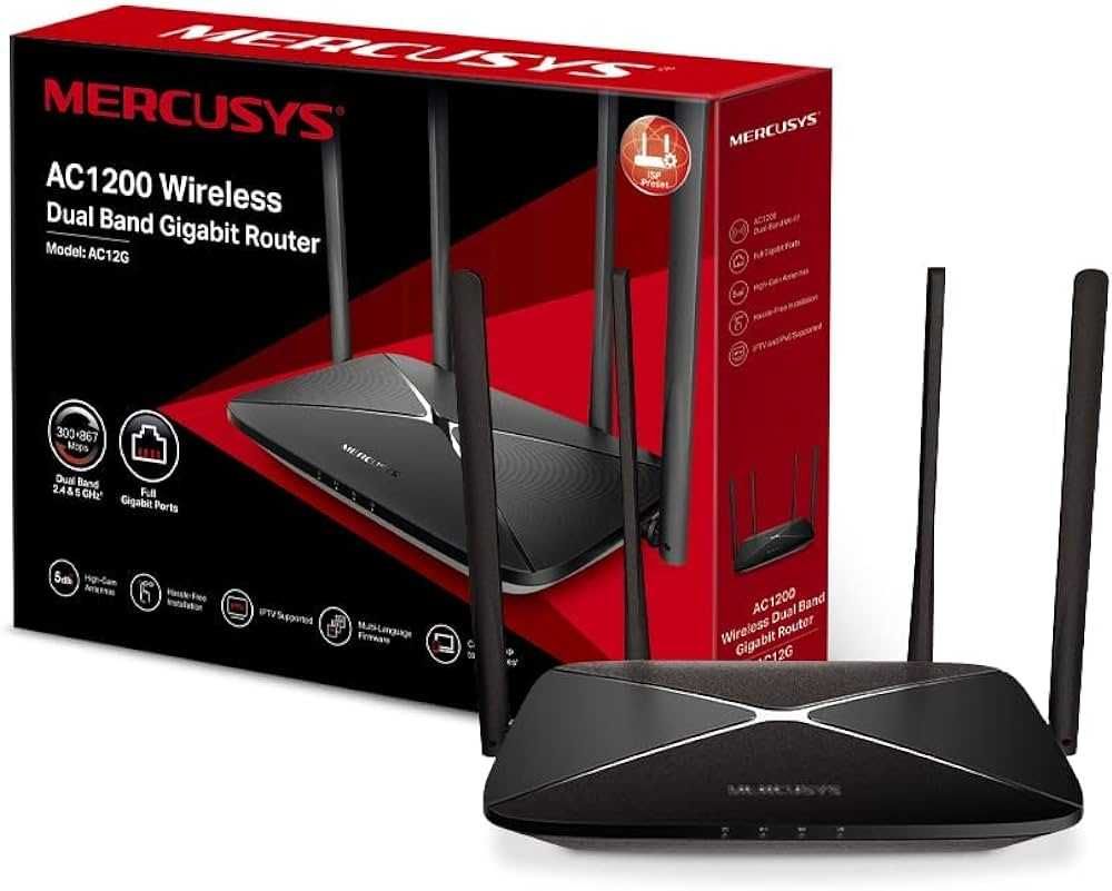 Wi-Fi роутер - Mercusys AC12G AC1200 Gigabit