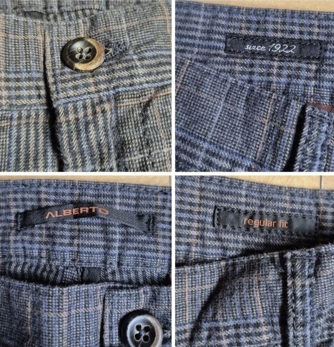 Pantaloni Bărbătești Alberto Lou-J Colour Check, Regular Fit - W36/L34