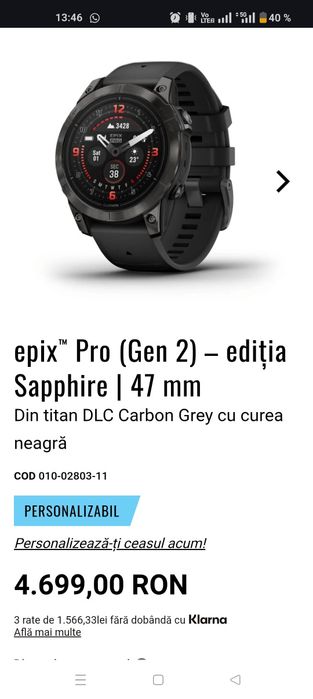 Garmin Epix Pro gen 2 Sapphire Titanium