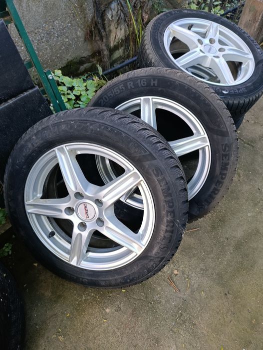 Set jante Dezent anvelope Semperit 205 55 16 5x112 VW Skoda Seat