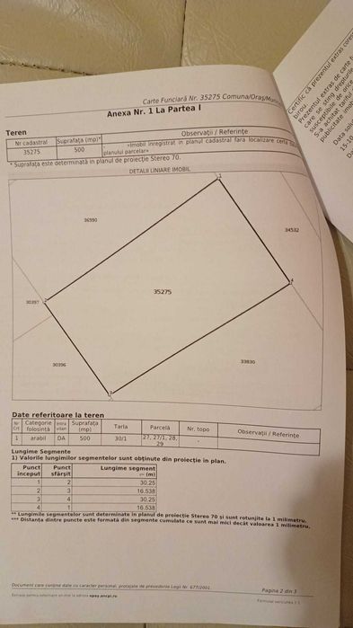 vand 500 mp Ghercesti