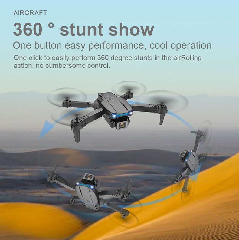 Нови 3 цвята E99 PRO Dron 4k HD 2 камери WIFI FPV Въздушна фотография.