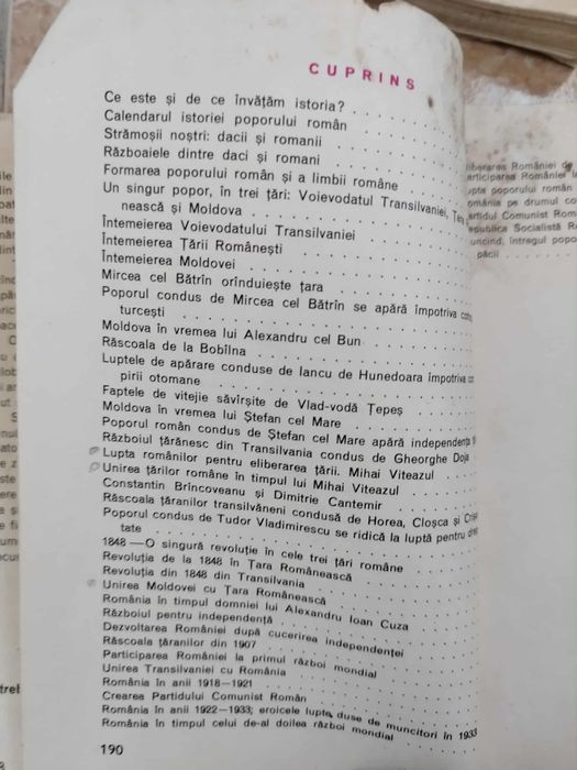 Vând manual Istoria patriei 1975