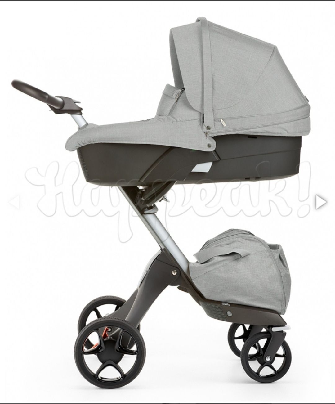 Коляска, прогулочная коляска   цвет серый меланж новорожденный