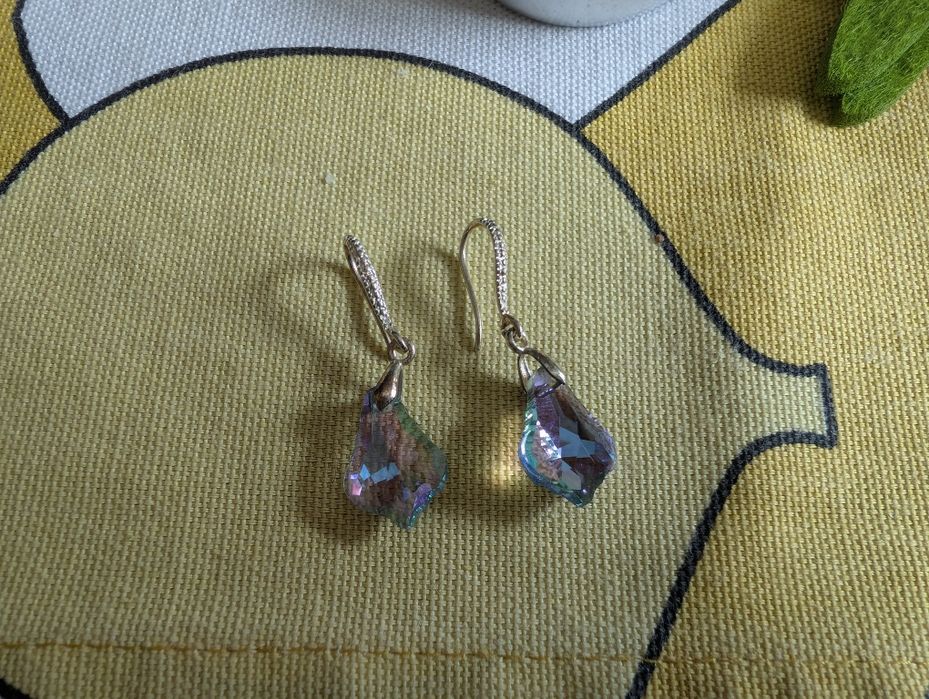 Обици с кристали тип Сваровски