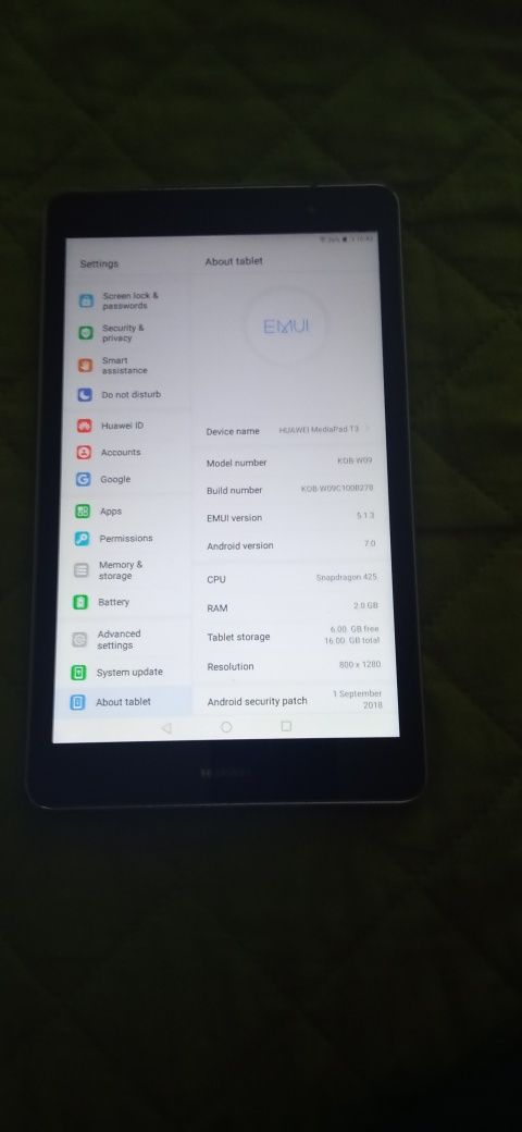 Huawei MediaPad T3, 8 inch, 2GB RAM, 16GB, Space Gray
