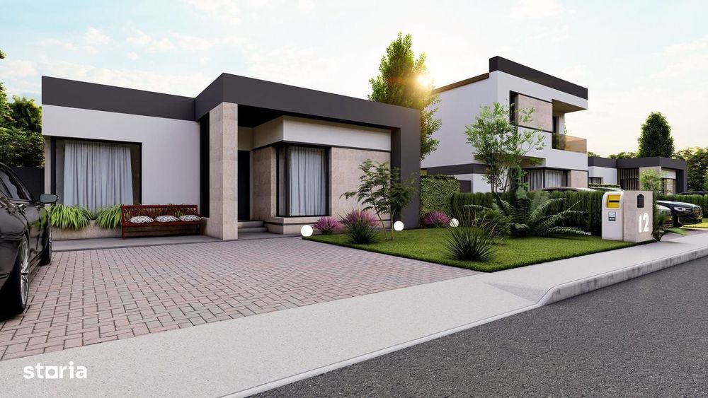 Casa superba 4 camere, teren 506 mp- ansamblu nou- Berceni/Vidra