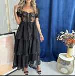Rochie miyu neagra lunga