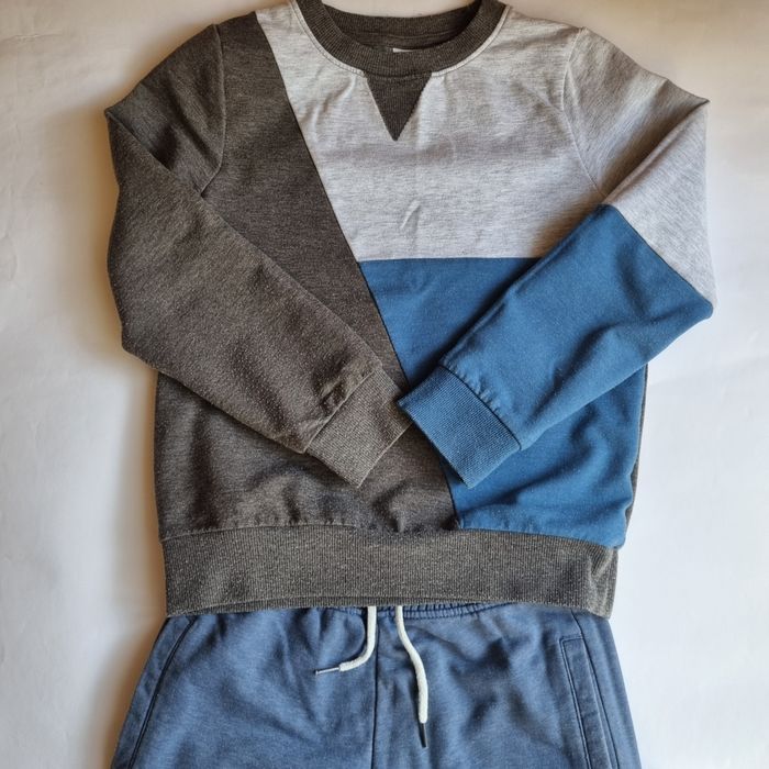 Спортно долнище Next в син цвят и блуза Name it, многоцветна, 122-128