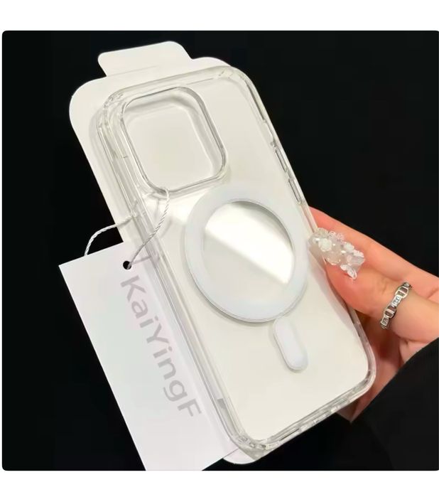 Iphone 16e 16 17 PLUS PRO MAX AIR Husa Magsafe Spate Clar Margine Colo