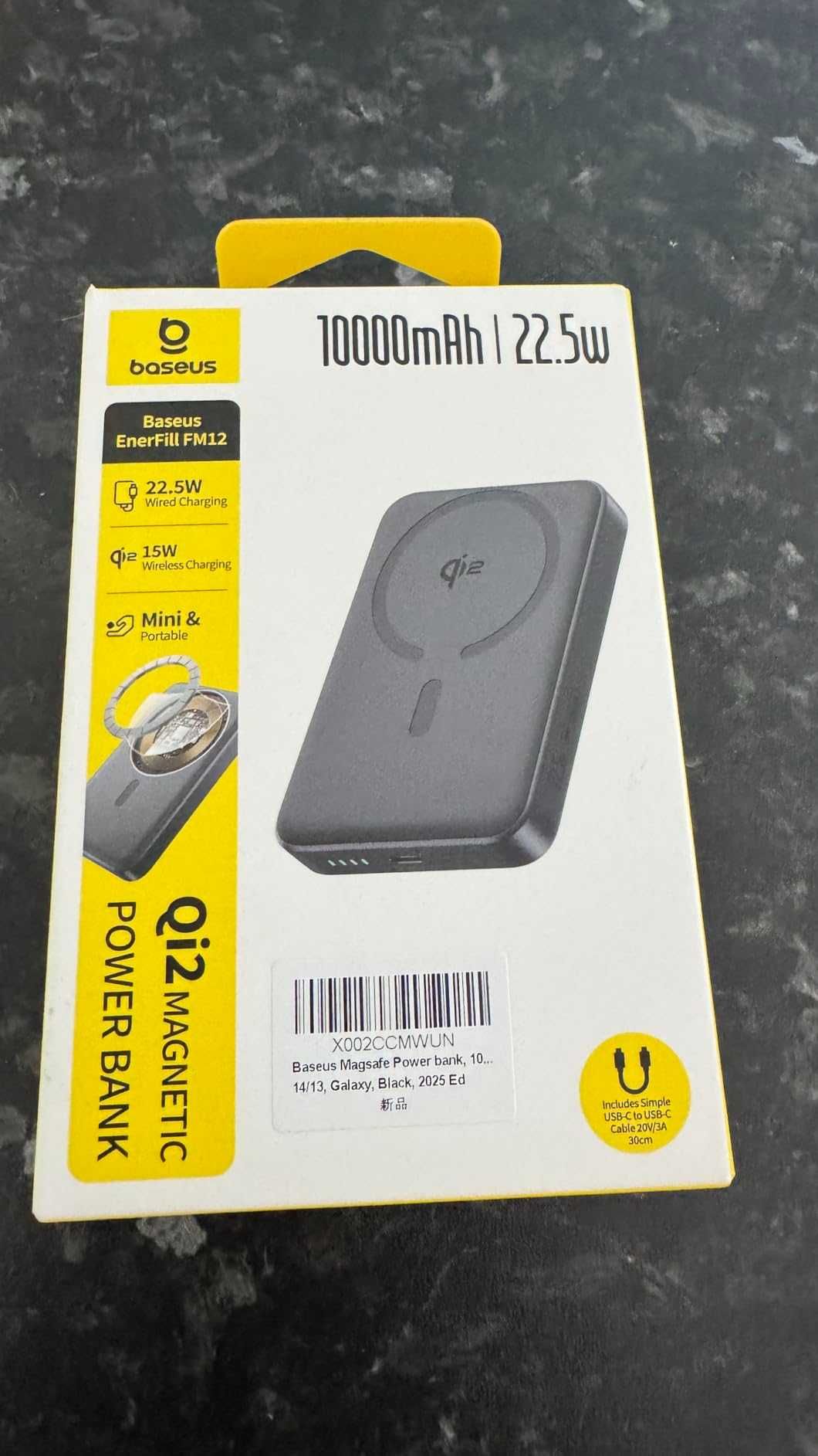 Baseus Magsafe Power bank, 10 000 mAh 22,5 W магнитна външна батерия