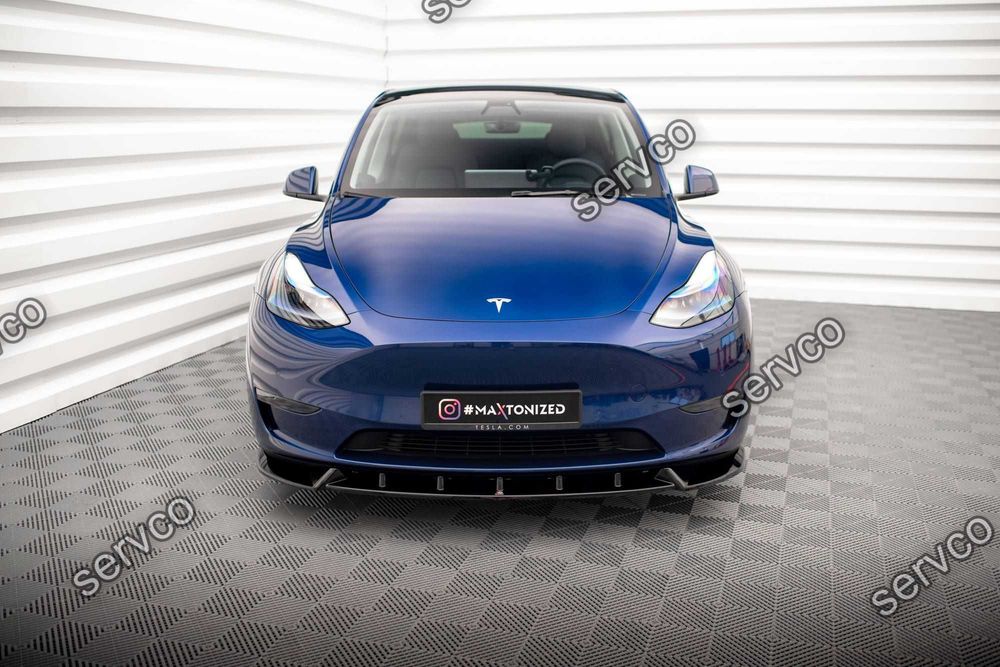 Prelungire splitter bara fata Tesla Model Y 2020- v1 - Maxton Design
