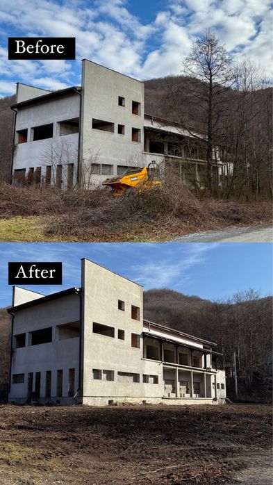 Utilaje de inchiriat Sovat Excavatii Curatire Demolari Piconare Macara