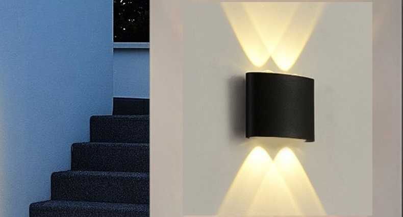 Луксозна ФАСАДНА LED ЛАМПА Външна IP 65 четири светодиода