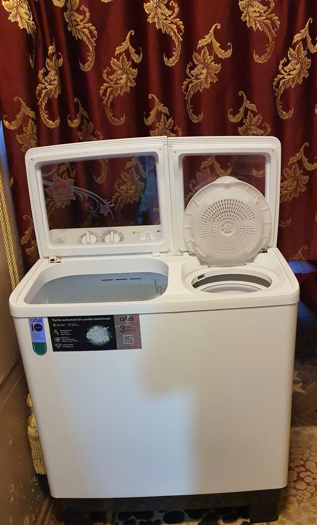 Artel 10 kg yarimavtomat kirmoshina sotiladi. Algoritm 31 kvartalda.