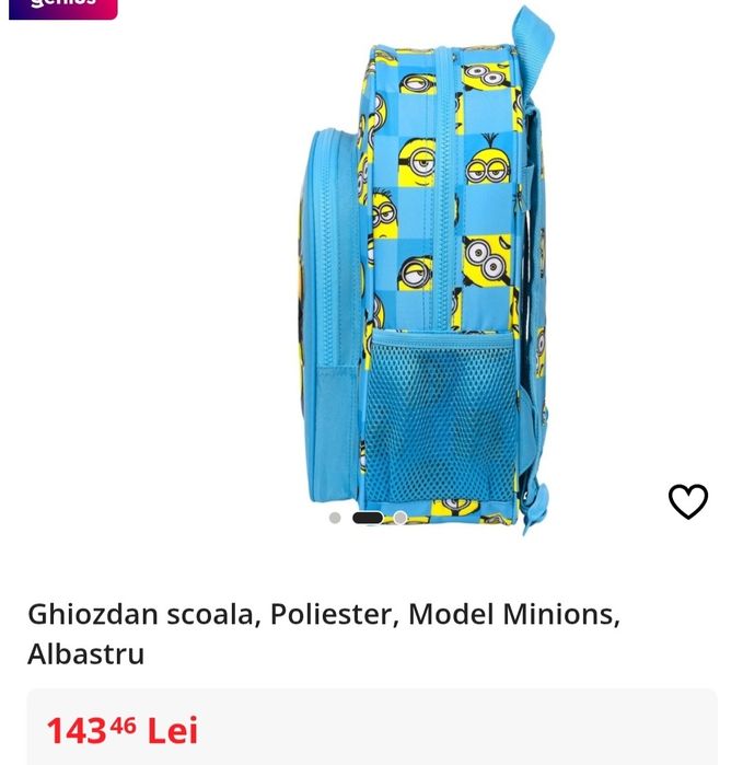 Geanta ghiozdan minions