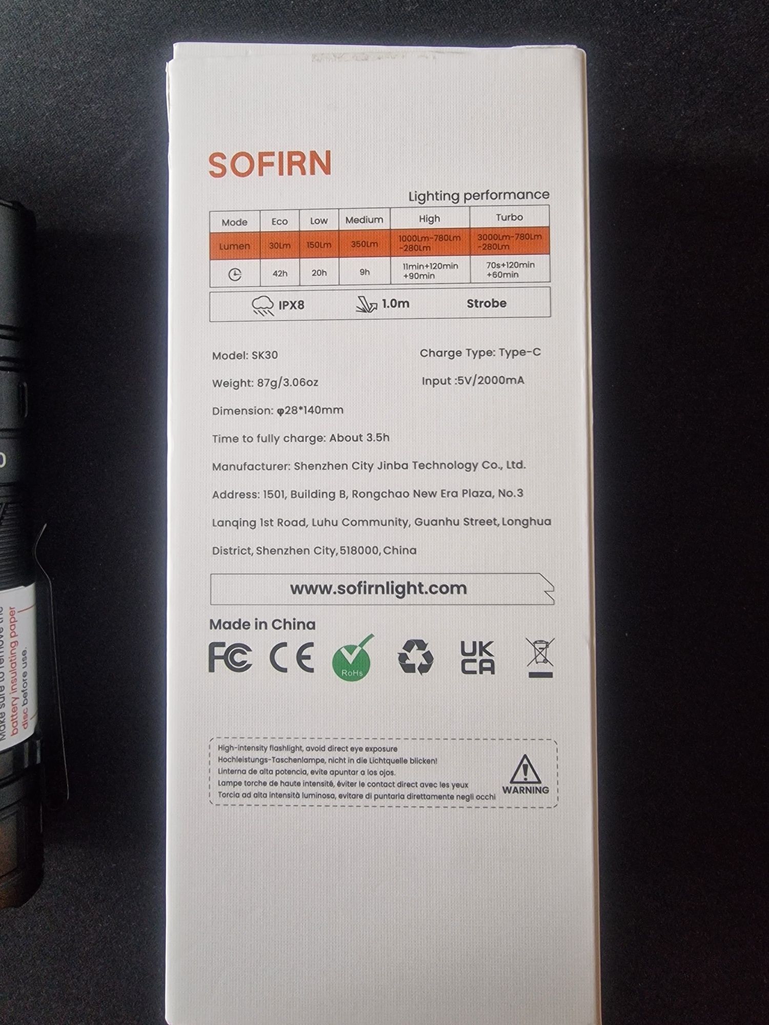 Тактически фенер Sofirn SK30