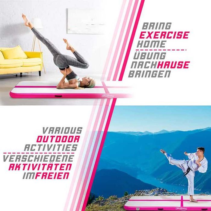 Vand Covor/saltea gonflabil(a) Airtrack 300x100x10 cm - roz