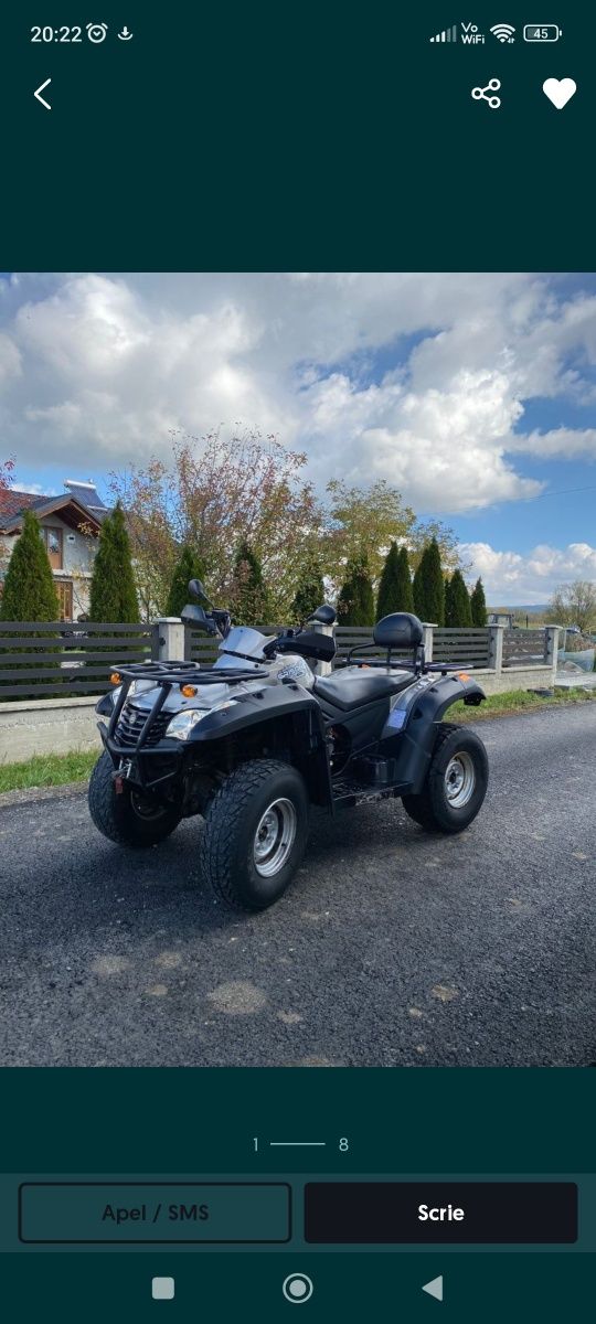 Vând atv CfMoto 625cc x6. 3500€ preti fix!
-