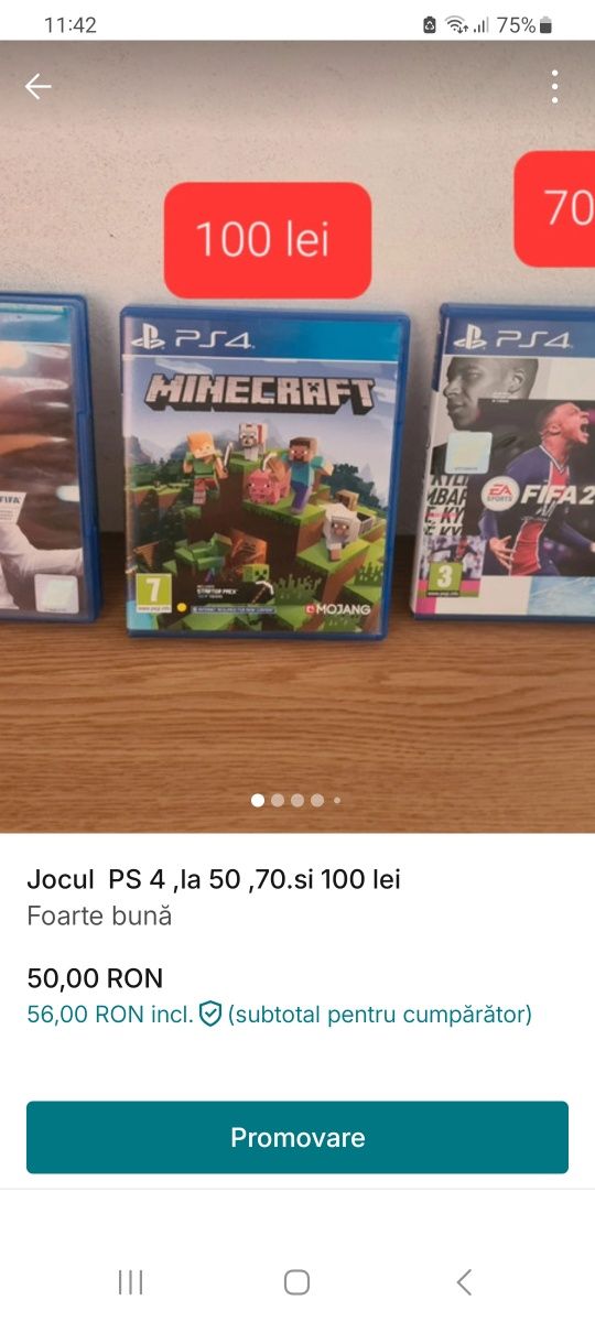 Jocuri PS 4 la 50.,70 și 100 lei Timișoara