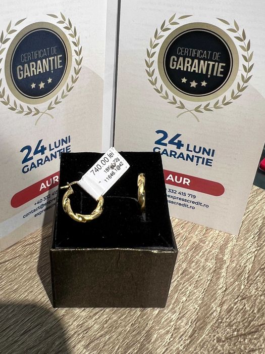 (AG42 B.11646.1) Cercei Aur 18K 1.72G (GARANTIE 24 LUNI)