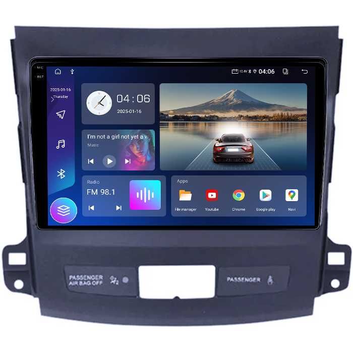 Navigatie Mitsubishi Outlander 2005-2011,9 INCH 4GB RAM, Android14