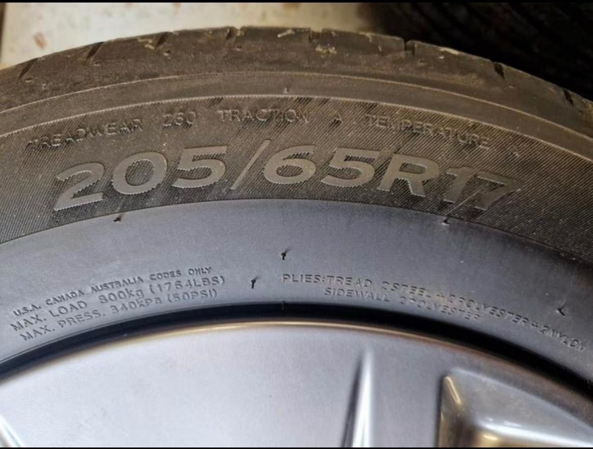BMW 17”5x112 лети джанти с летни гуми Ханкок Дот25”  Като нови