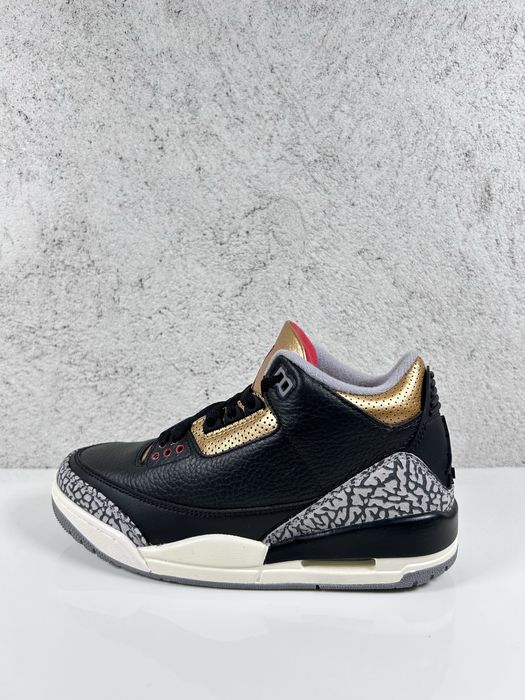 Jordan 3 Retro Black Cement Gold