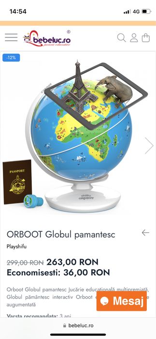 Orboot Globul pamantesc Jucărie educațională multipremiată