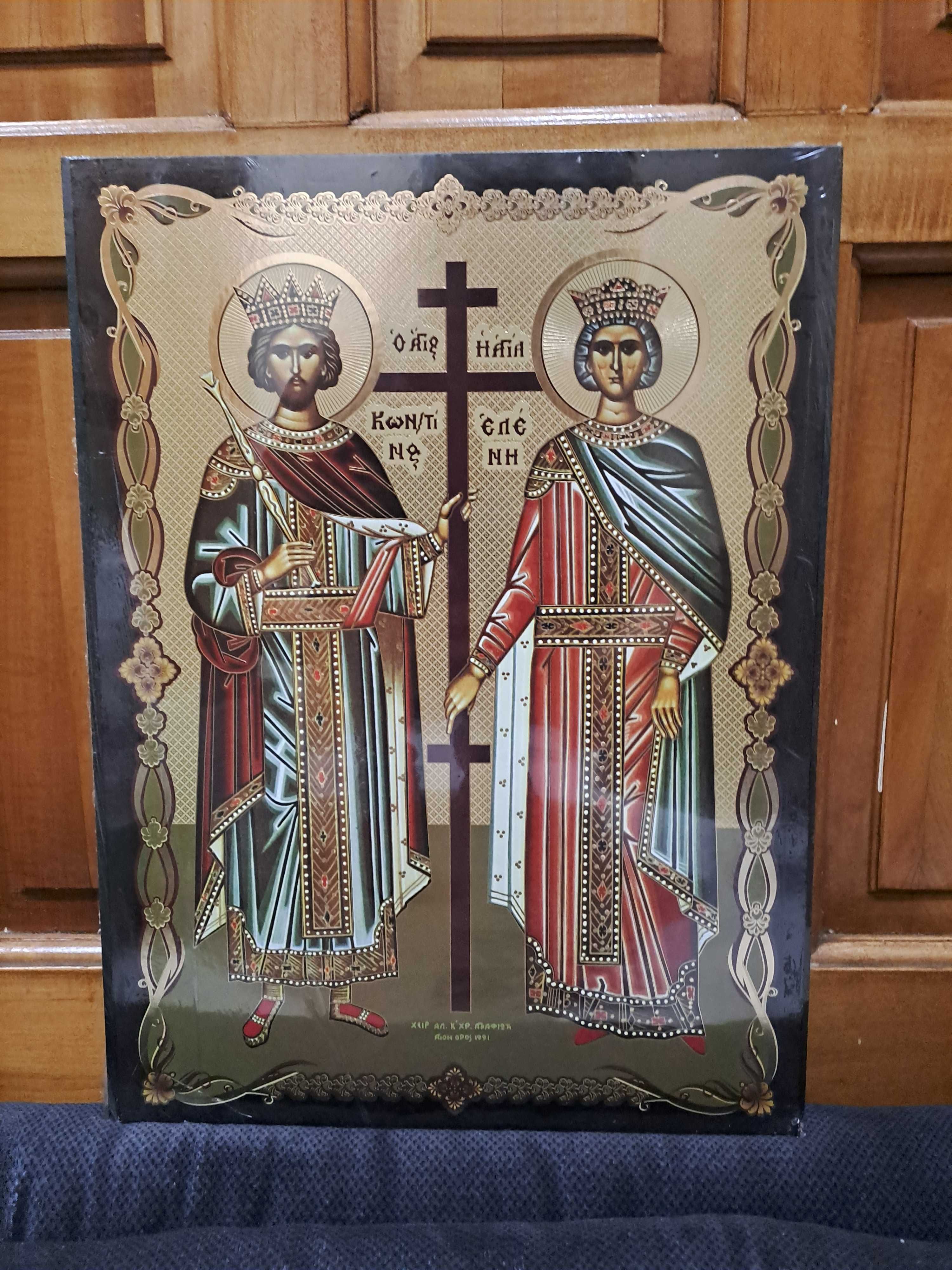 Icoana Sfintii Constantin si Elena 40 cm/ 30 cm