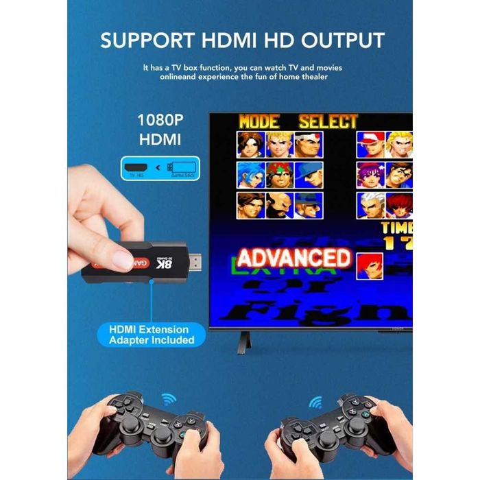 НОВА Конзола X2 PRO 35000+ игри Smart TV Box game 2 джойстика 8K HDMI