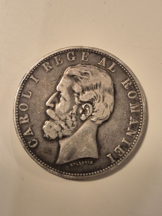 5 lei 1881 moneda argint Carol I