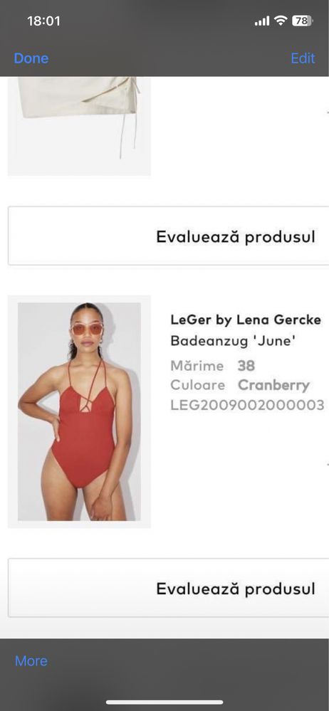 Costum de baie întreg LeGer