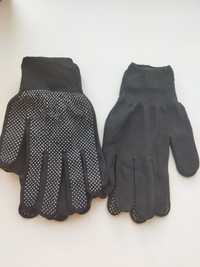 Рабочие перчатки чёрного цвета ХБ