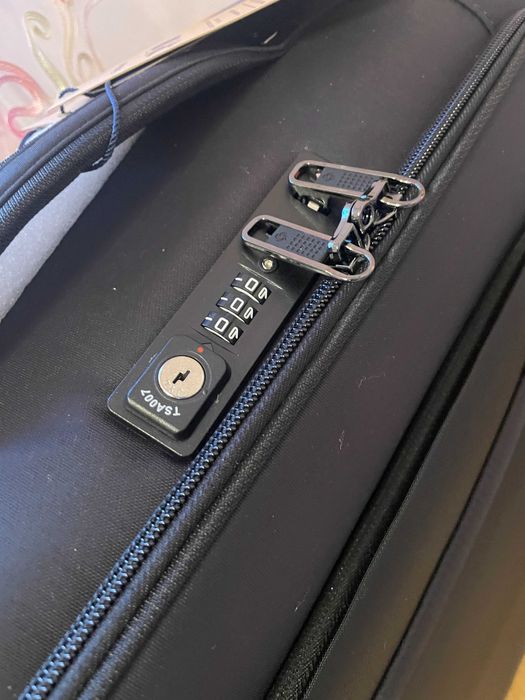 Valiza troler cabina Samsonite 55x40x20 panza/plastic cifru NOU SIGILA